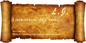 Laskovics János névjegykártya