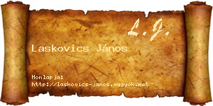 Laskovics János névjegykártya